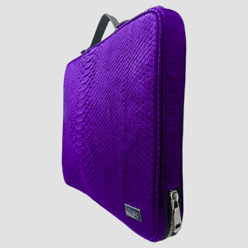 Python leather briefcase