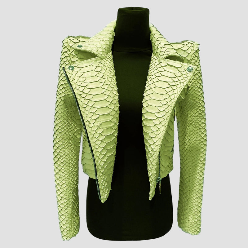 King python leather jacket