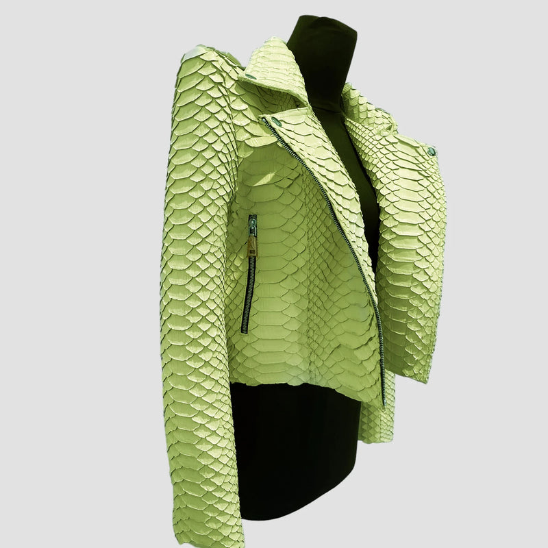 King python leather jacket