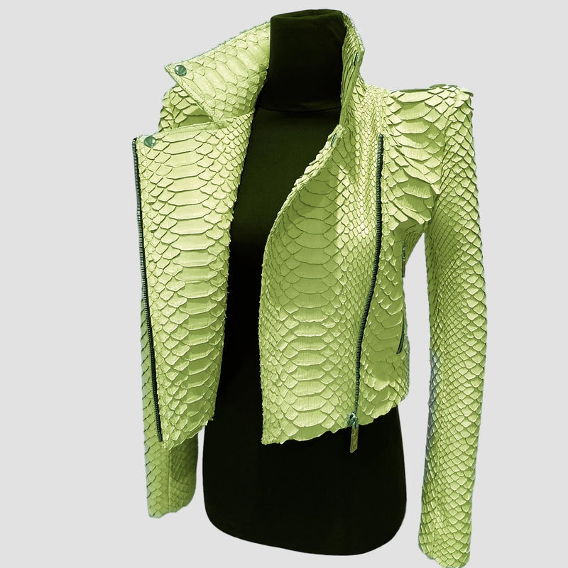 King python leather jacket