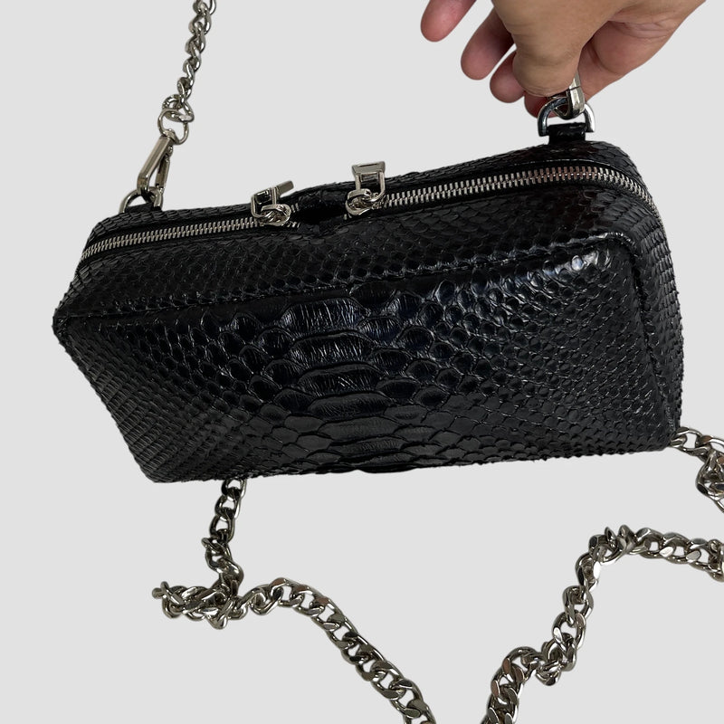 Python leather bag