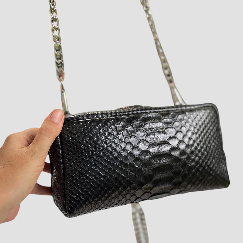 Python leather bag