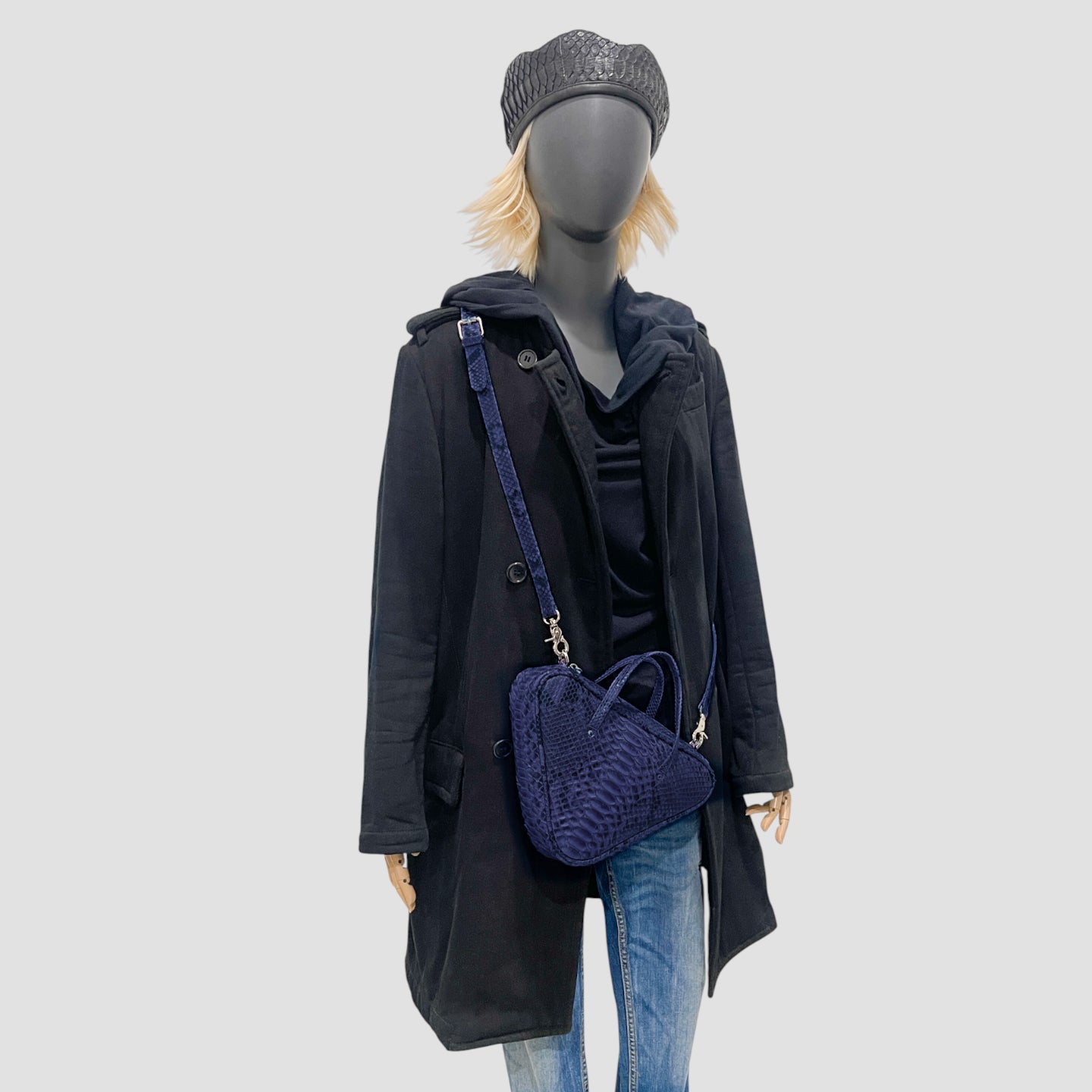 Python leather bag