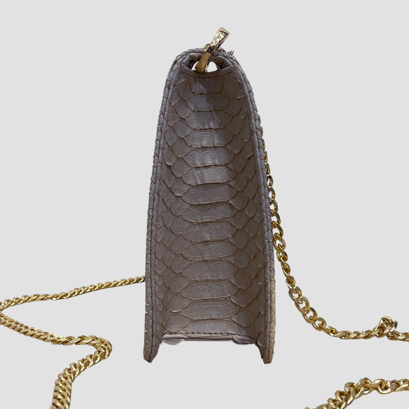 Python leather bag