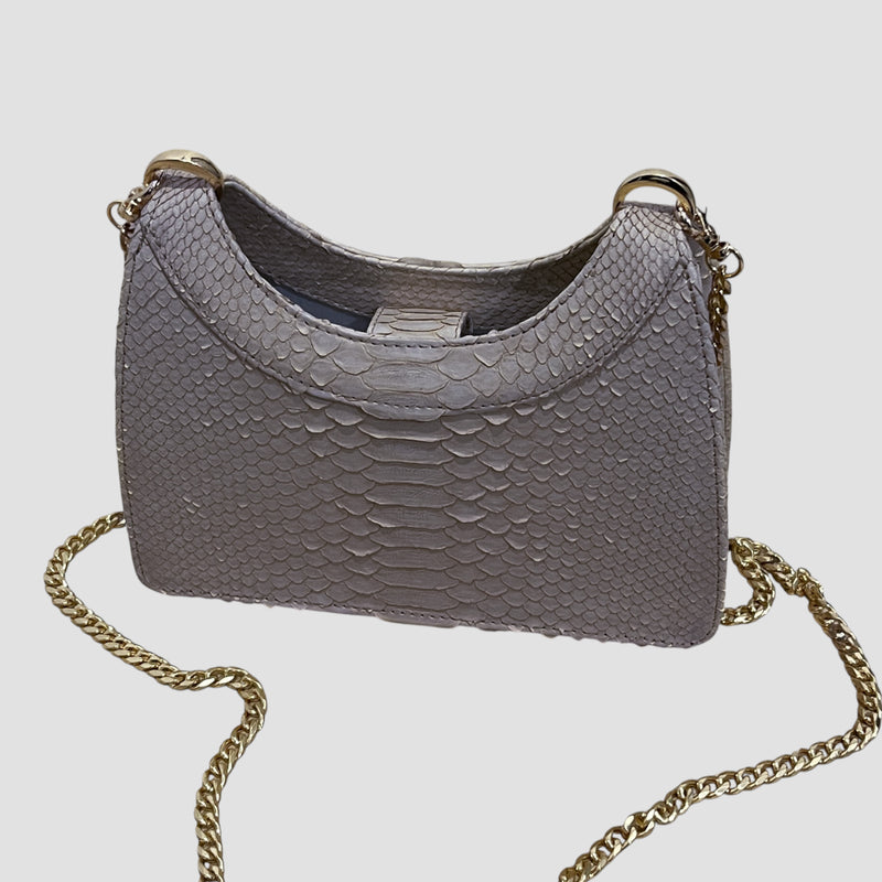 Python leather bag