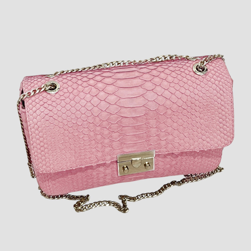 Python leather bag