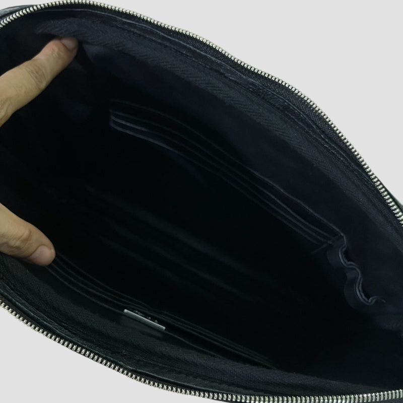 Python leather briefcase