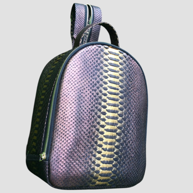 Python leather backpack