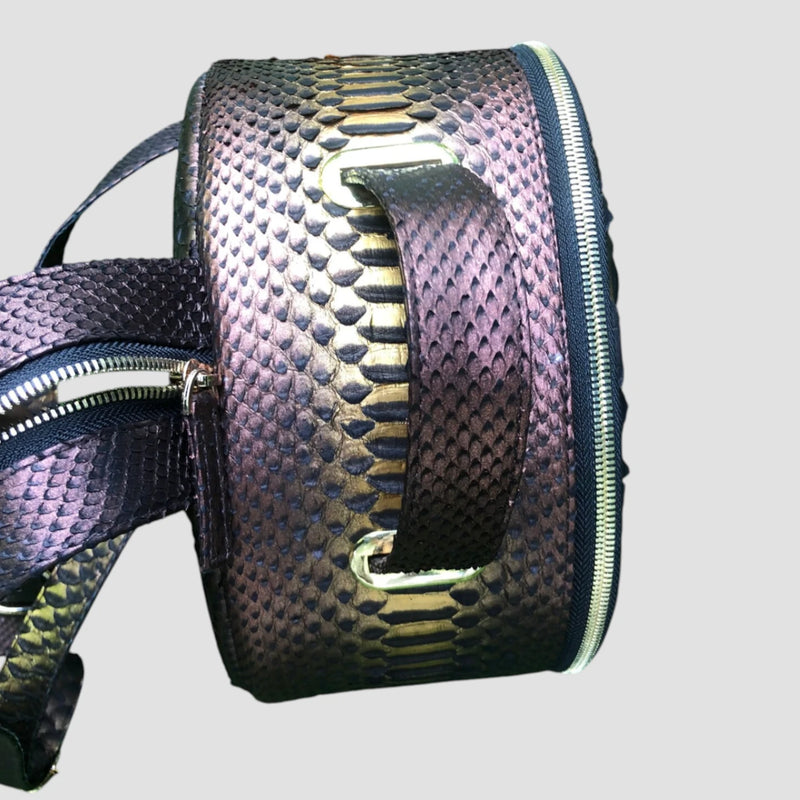 Python leather backpack