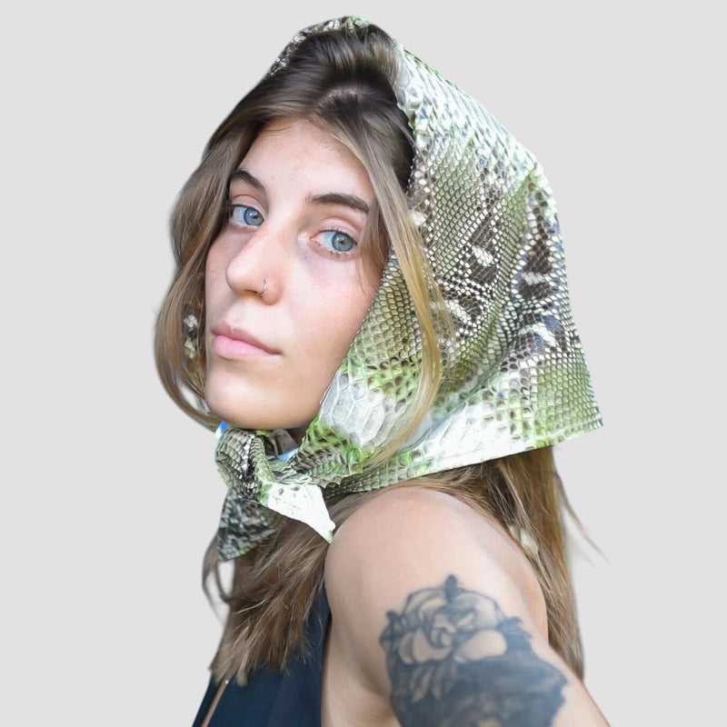 Python leather scarf