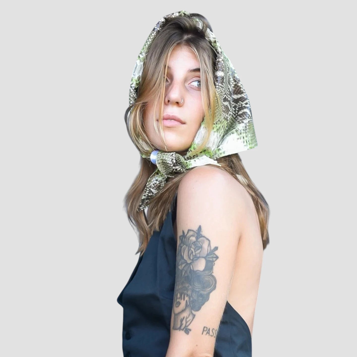 Python leather scarf