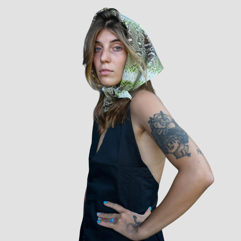 Python leather scarf