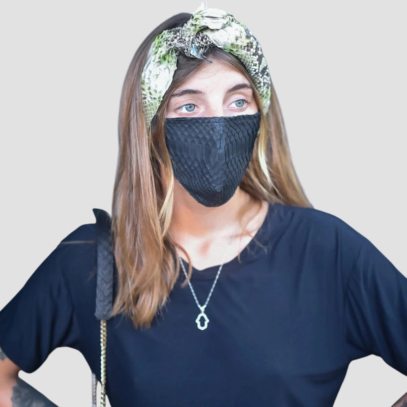Python leather scarf
