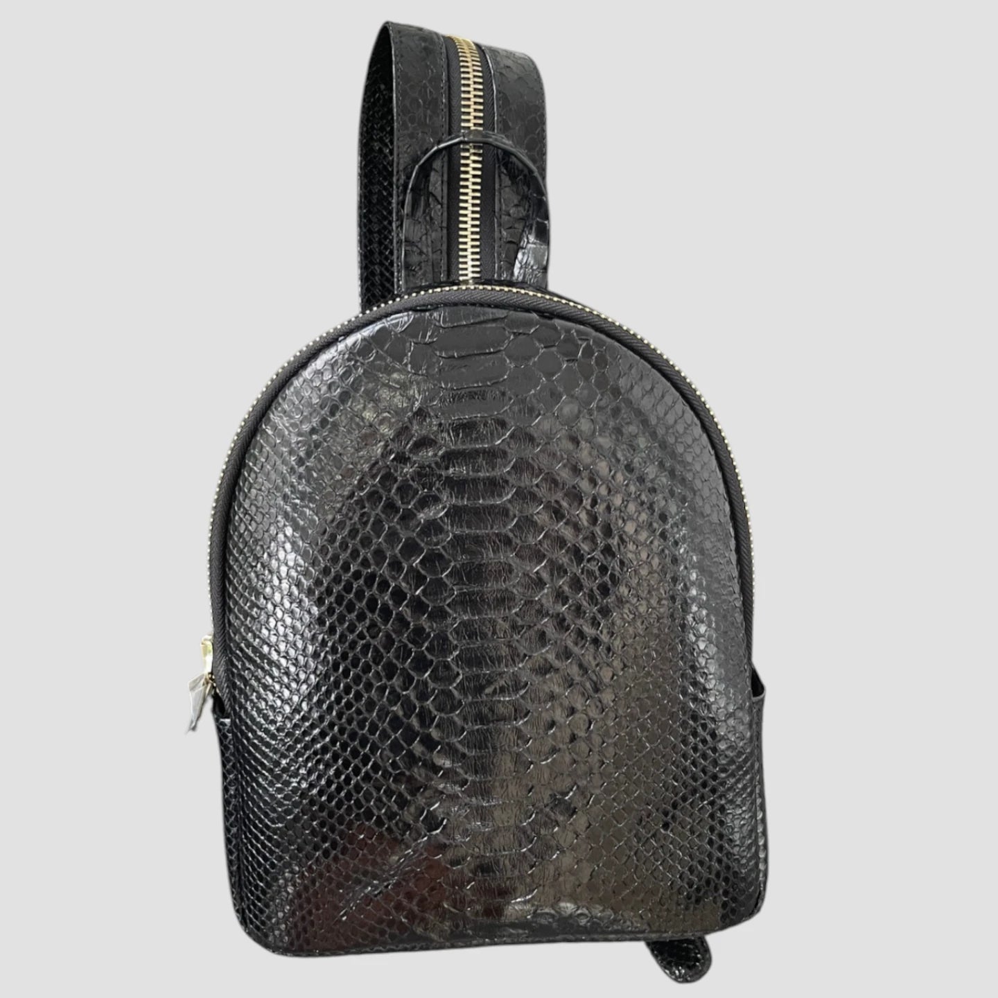 Python leather backpack