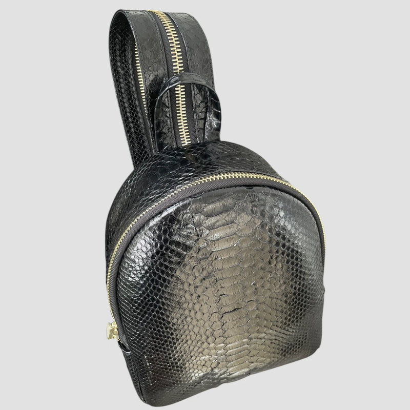 Python leather backpack
