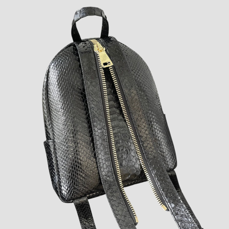 Python leather backpack