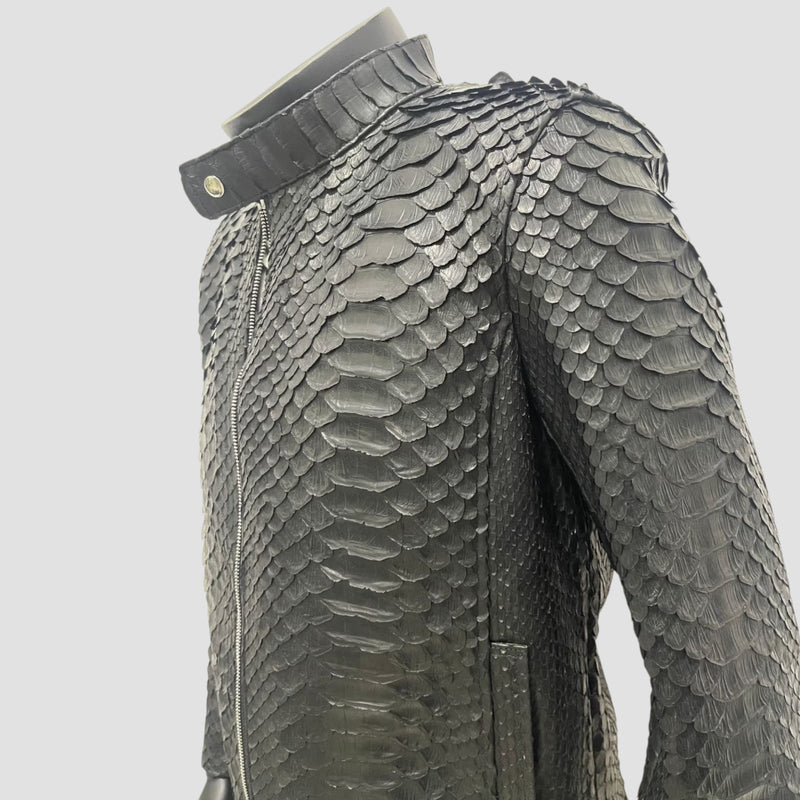 King python leather jacket