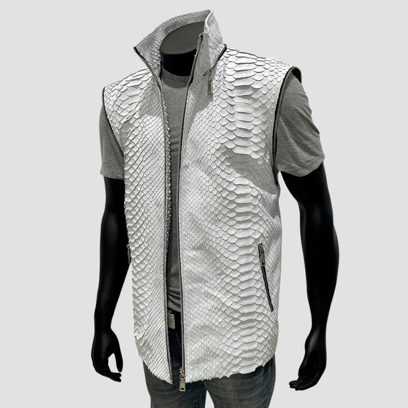 King python leather vest