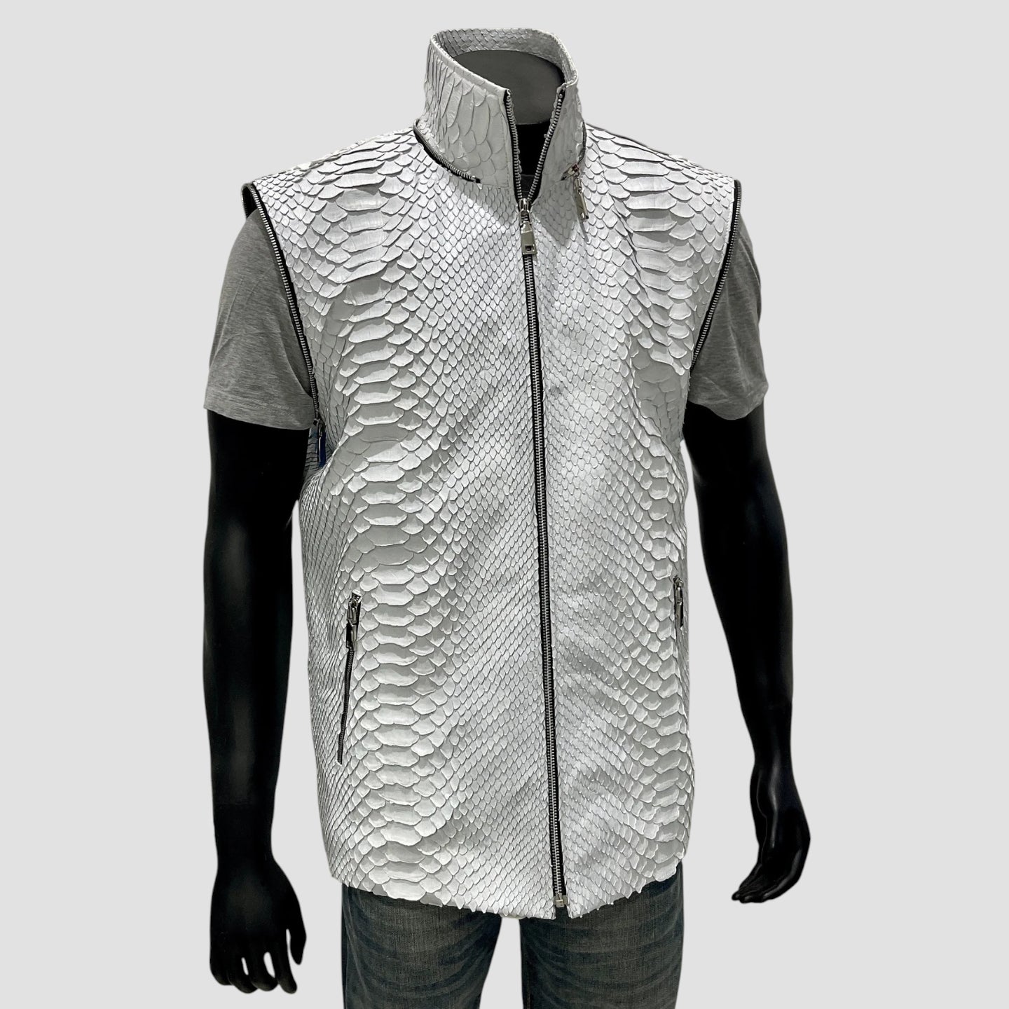 King python leather vest