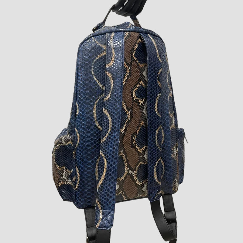 Python leather backpack