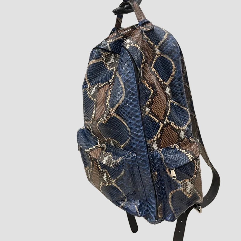 Python leather backpack
