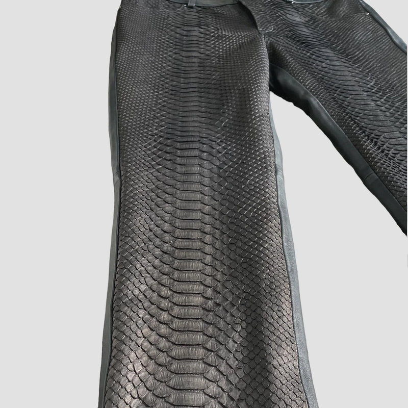 Python leather pants
