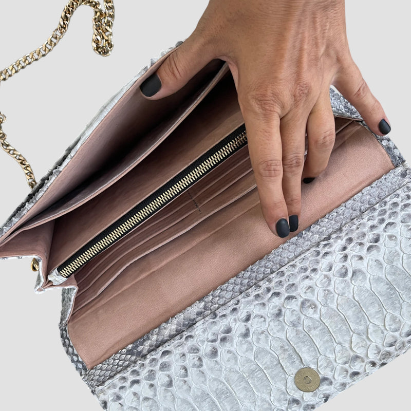 Dragon python leather bag