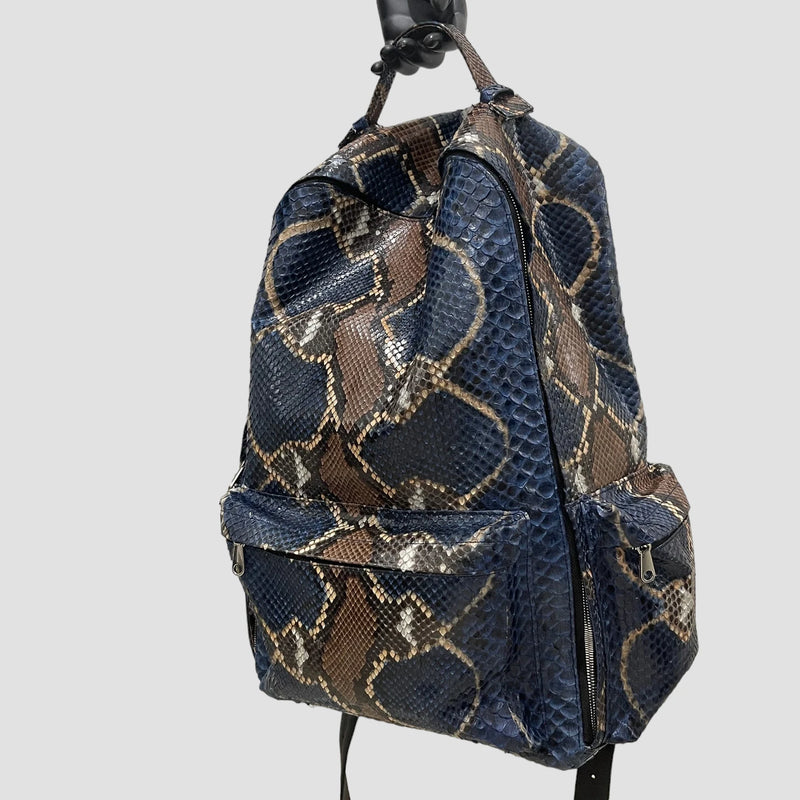 Python leather backpack