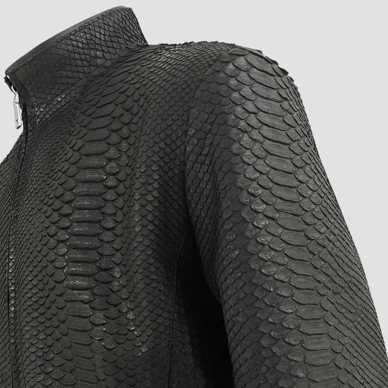 Python leather jacket