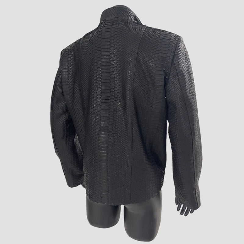 Python leather jacket