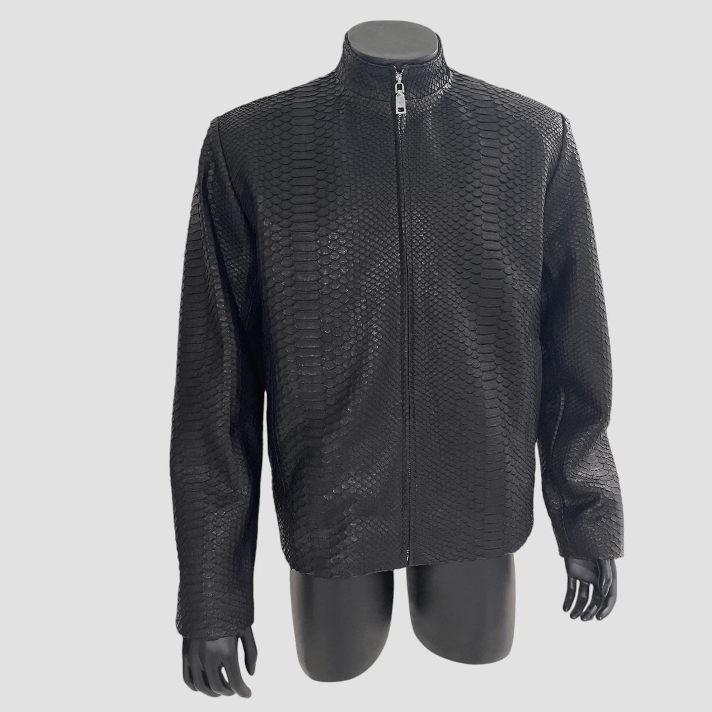 Python leather jacket
