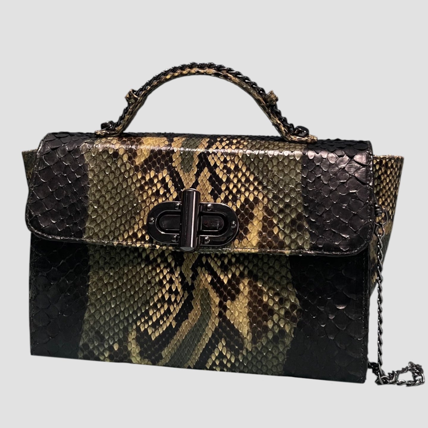 Python leather bag