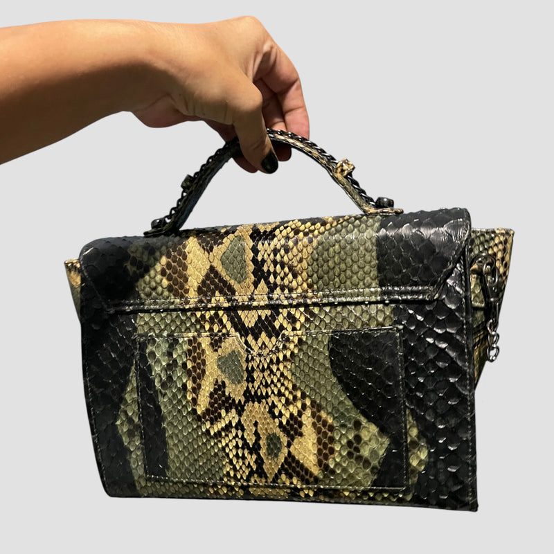 Python leather bag