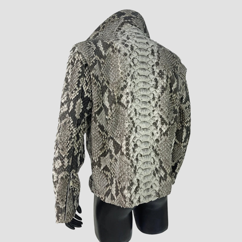 King python leather biker jacket