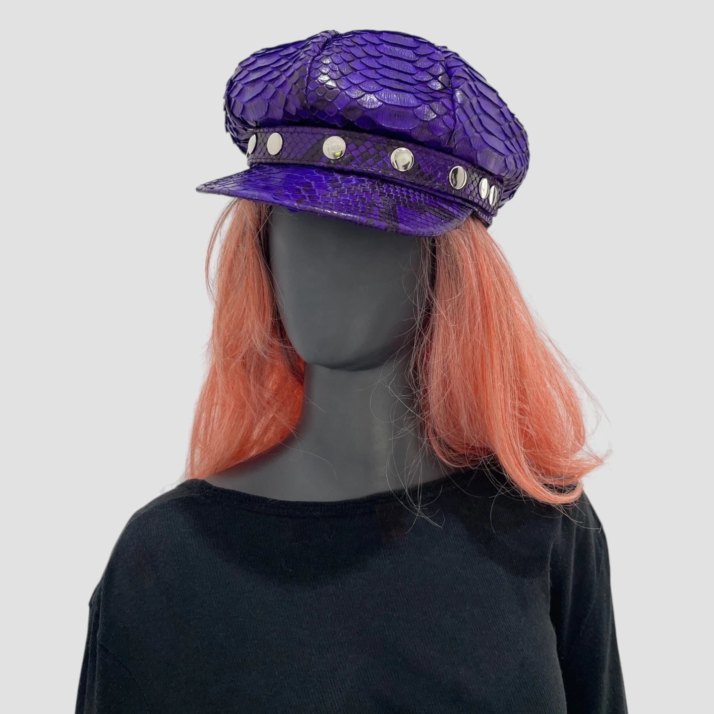 Python leather hat