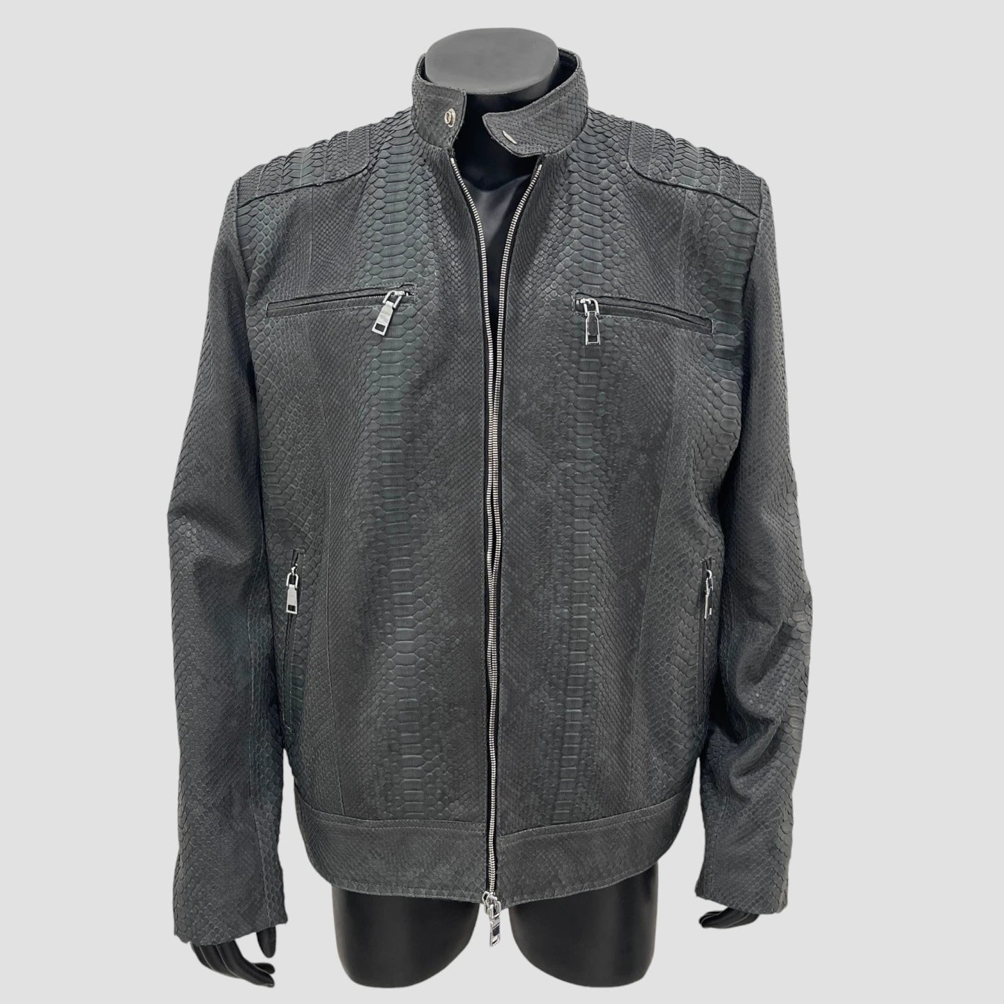 Python leather jacket