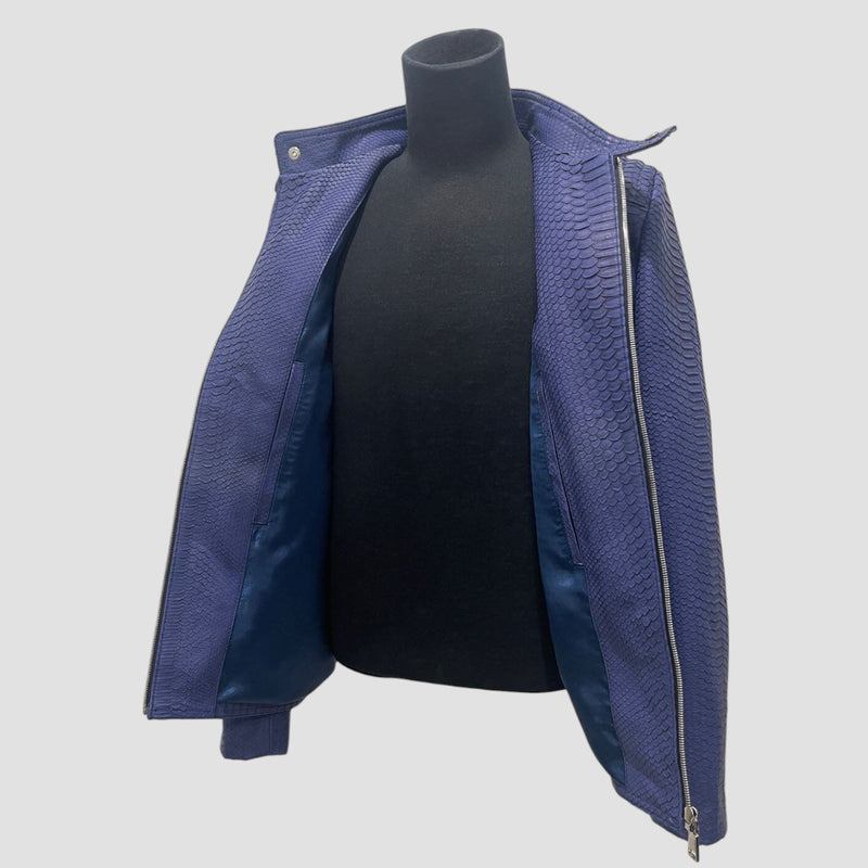 Python leather jacket
