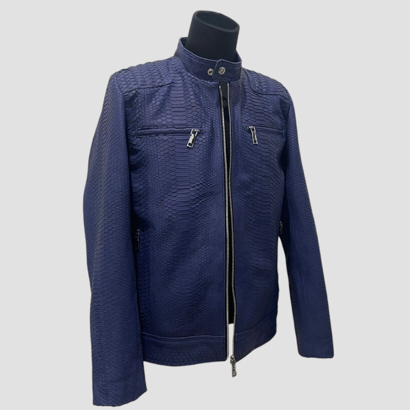 Python leather jacket