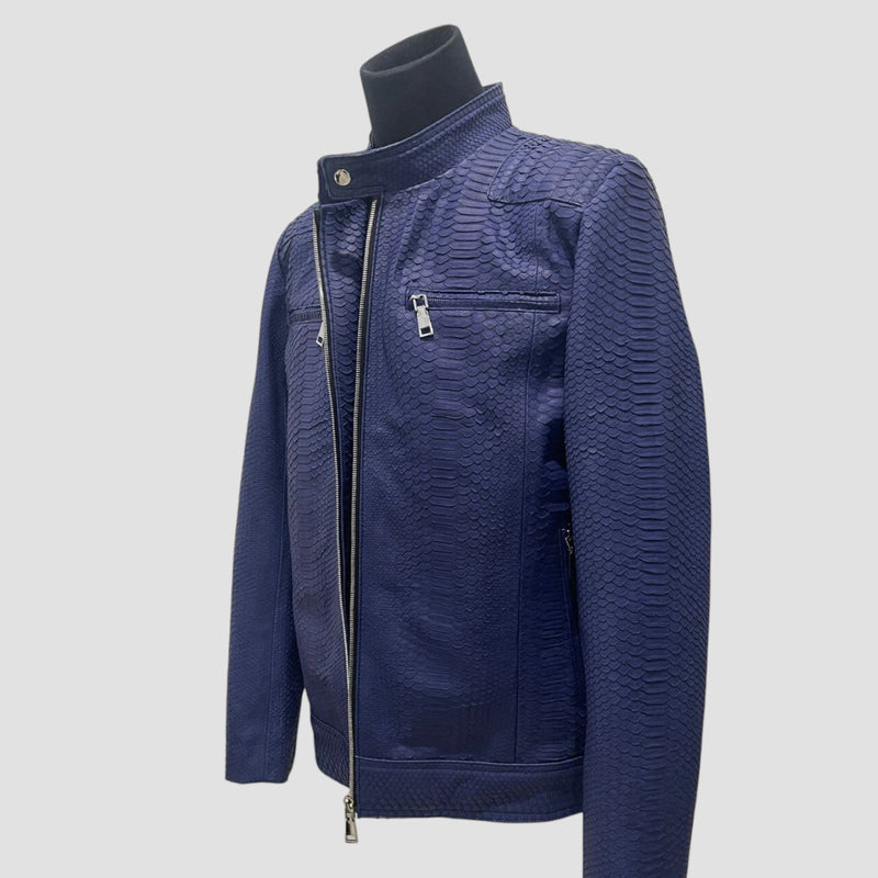 Python leather jacket