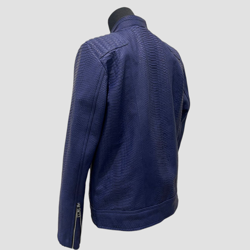 Python leather jacket