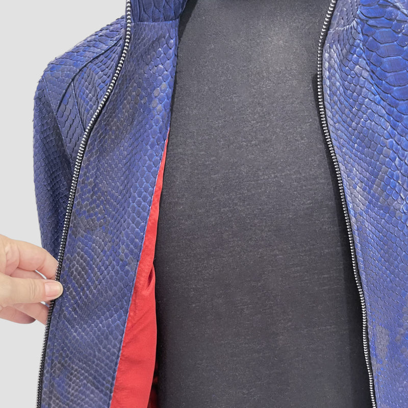 Python leather jacket