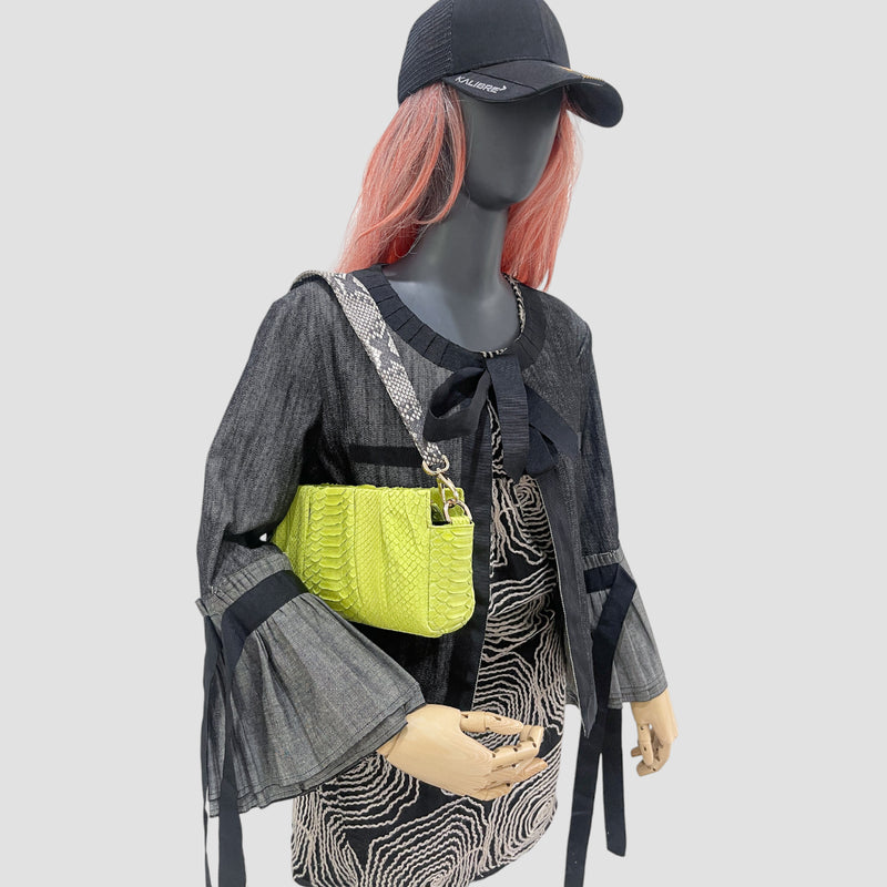 Python leather bag