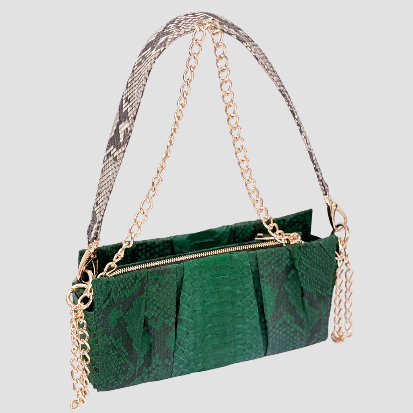 Python leather bag