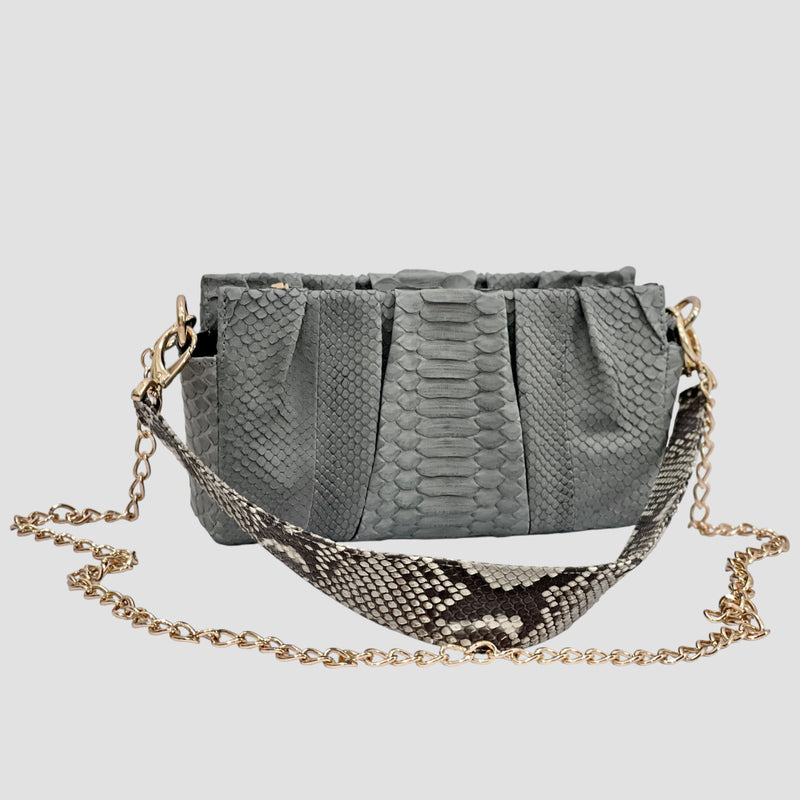 Python leather bag