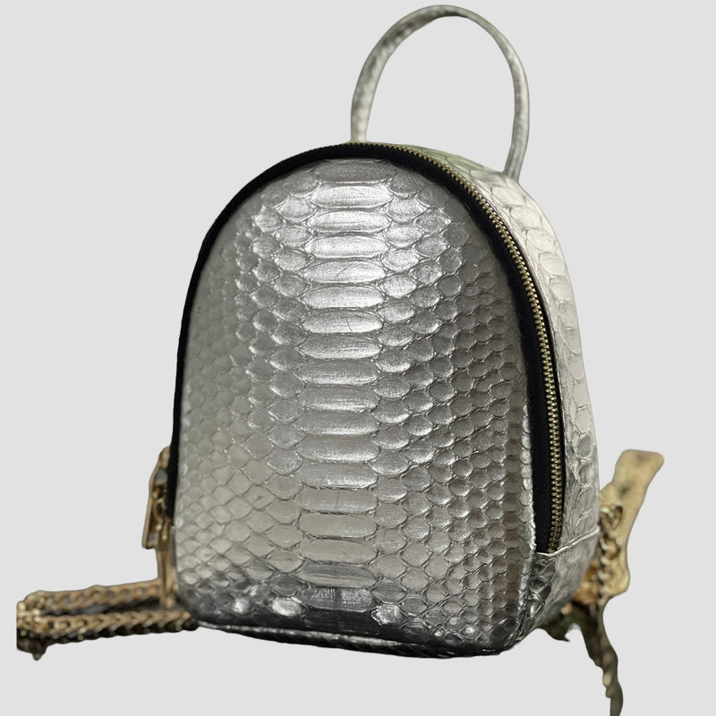 Python leather backpack