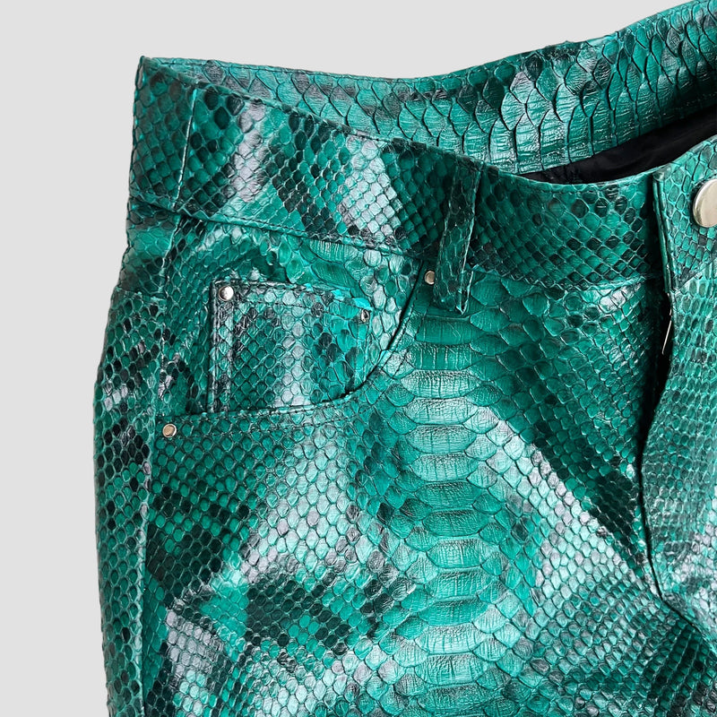 Python leather pants
