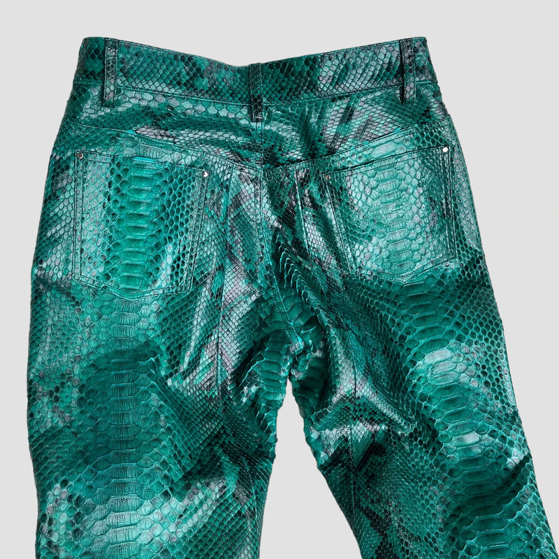 Python leather pants