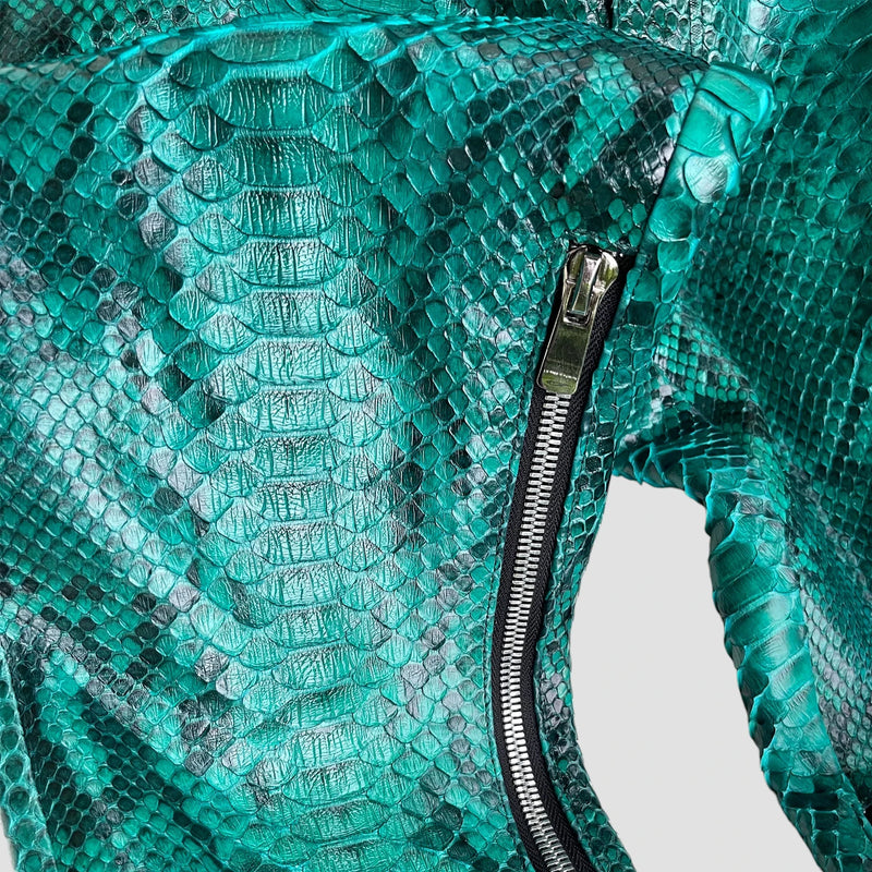 Python leather pants