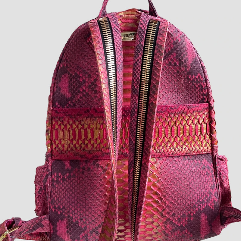 Python leather backpack