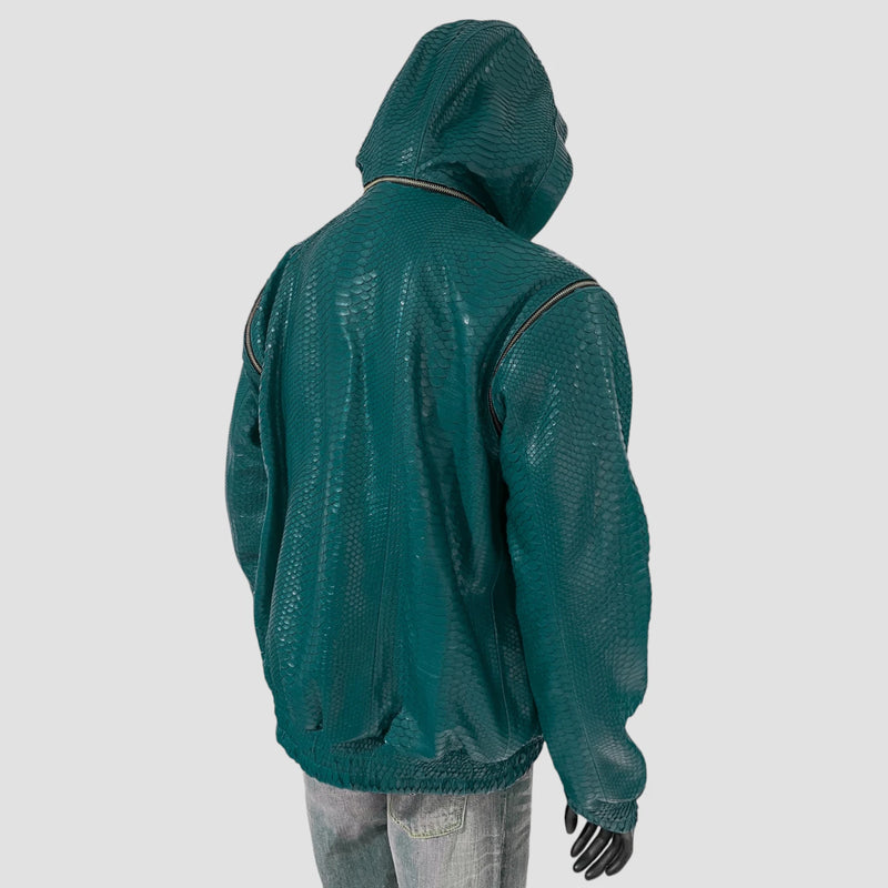 Python leather jacket vest